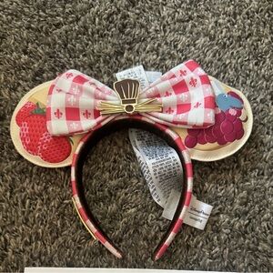 Loungefly Pink and Red Checkered Bow Headband